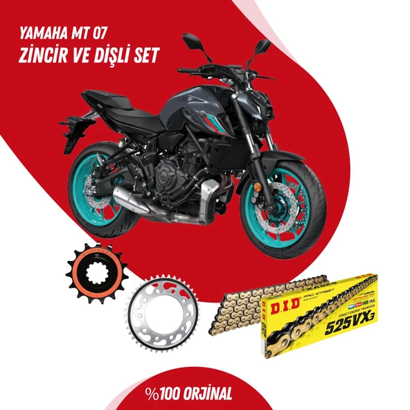 YAMAHA MT 07 TRACER 16-23 DID VX3 GOLD ZİNCİR DİŞLİ SET ürün görseli