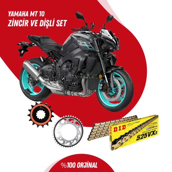 YAMAHA MT 10 16-23 DID VX3 GOLD ZİNCİR DİŞLİ SET ürün görseli