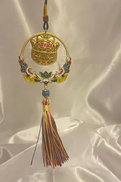 Feng Shui Para Kedisi Ejderha Yılı Buda Şans Para Bolluk Bereket Duvar Süsü - Resim 5