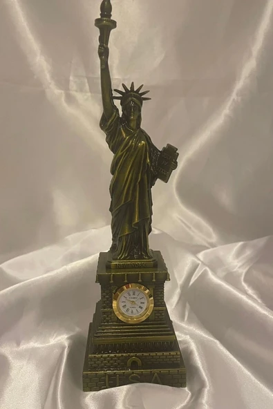 Özgürlük Anıtı Heykeli Saatli New York'un Sembolü Özgürlük Heykeli - Resim 2