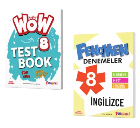 FENOMEN YAYINLARI 8. SINIF Wow English Test Book  ve Denemeler ürün görseli
