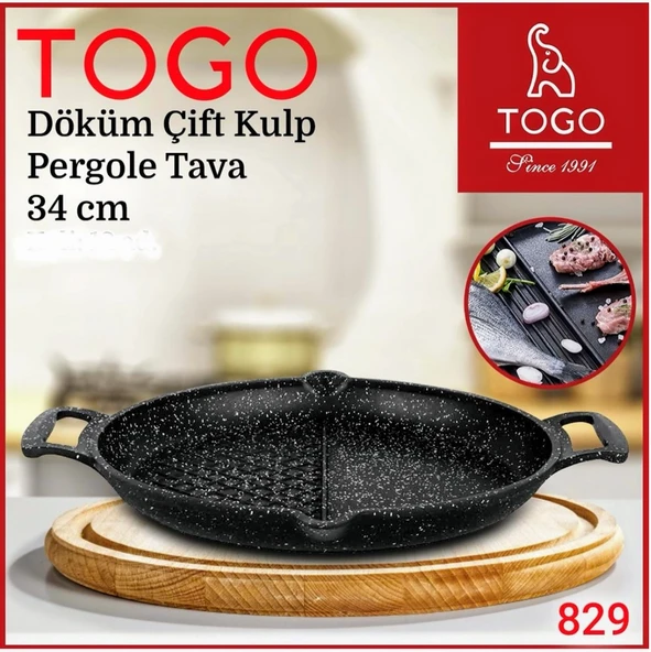 DÖKÜM İKİ BOLMELİ 34Cm TAVA ürün görseli 1