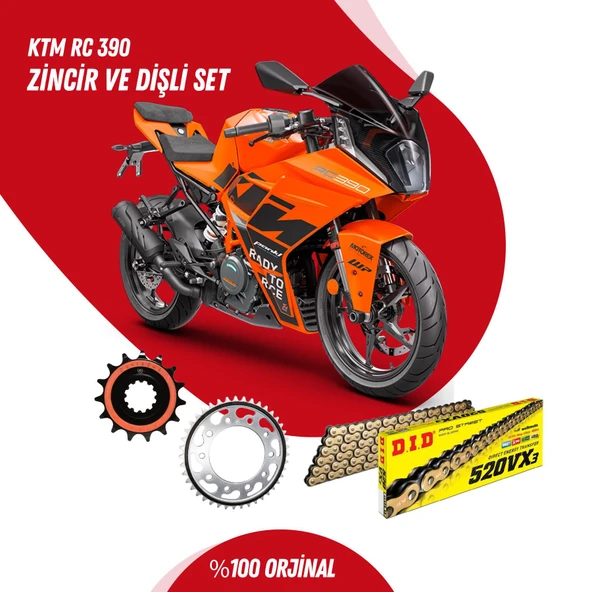 KTM RC 390 14-23 DID VX3 GOLD ZİNCİR DİŞLİ SET ürün görseli