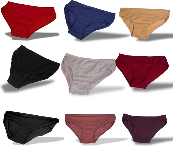 Kadın Külot Bikini Karışık Renk 6 adet BAMBU - 1