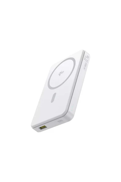 Baseus Airpow Qi2 Manyetik Powerbank 10.000 mAh ( 22.5W - 2 Port ) - Beyaz - Resim 5