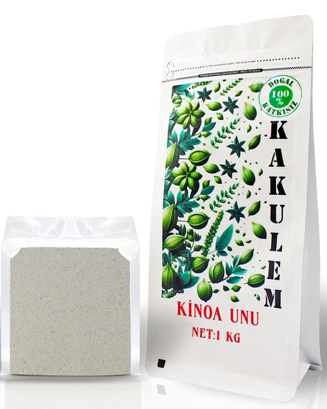 Kakulem GLUTENSİZ SERTİFİKALI Beyaz Kinoa Unu Tozu 1 KG ürün görseli