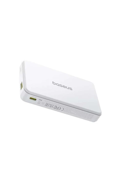 Baseus Airpow Qi2 Manyetik Powerbank 10.000 mAh ( 22.5W - 2 Port ) - Beyaz - Resim 3