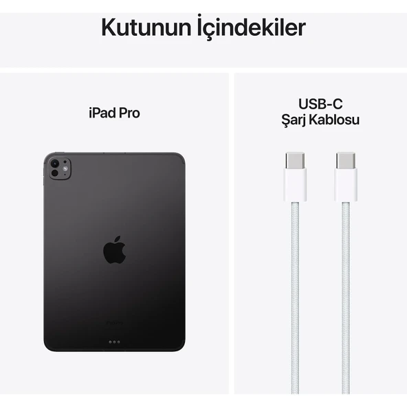 Apple iPad Pro 7. Nesil Wi-Fi + Cellular 1 TB 11" MVW53TU/A Uzay Siyahı Tablet - 3