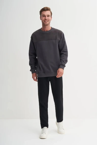 Cazador Relax Fit Pamuk Karışımlı Intersoft Sweatshirt-50080 ürün görseli 1