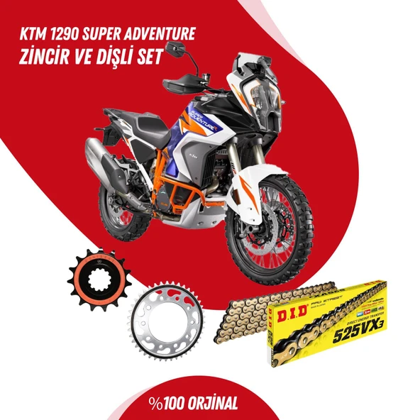 KTM 1290 SUPER ADVENTURE 15-23 DID VX3 GOLD ZİNCİR DİŞLİ SET ürün görseli