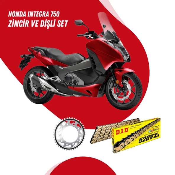 HONDA INTEGRA 750 14-19 DID VX3 GOLD ZİNCİR DİŞLİ SET ürün görseli