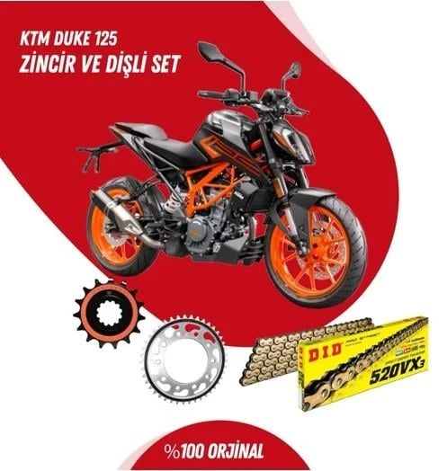 KTM DUKE 125 11-13 DID VX3 GOLD ZİNCİR DİŞLİ SET ürün görseli