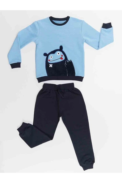 Denokids Şirin Canavar Erkek Çocuk Eşofman Takım - 3