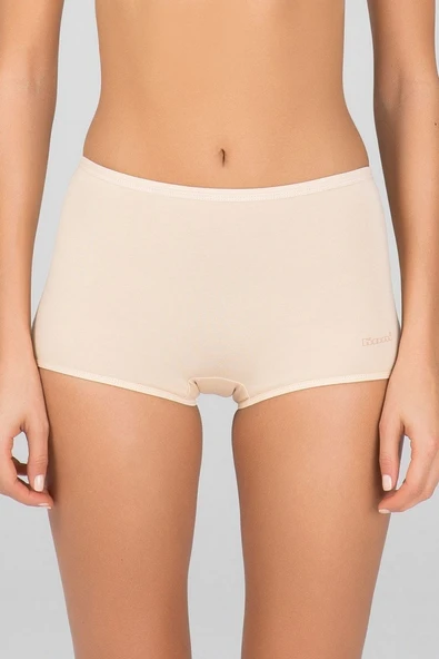 Kom Basic Kadın Short Külot 2li Ten Renk - 3