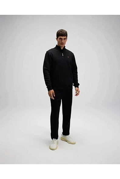Ellesse EM580-BK Erkek Yarım Fermuarlı Siyah Sweat ürün görseli 1