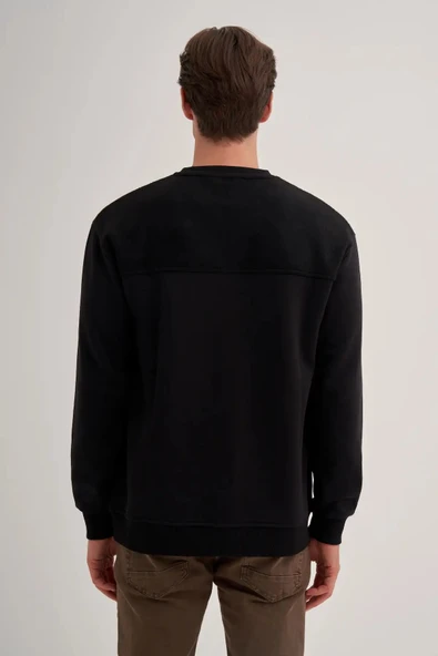 Cazador Relax Fit Pamuk Karışımlı Intersoft Sweatshirt-50080 - Resim 3