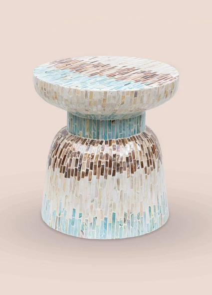 The Mia Sedef Tabure Yan Sehpa 38x40 cm TLC0103 - Resim 5