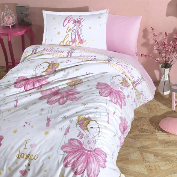 Clasy Tek Kişilik Genç Ranforce Nevresim Takımı Ballerina - Resim 2