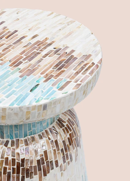 The Mia Sedef Tabure Yan Sehpa 38x40 cm TLC0103 - Resim 7