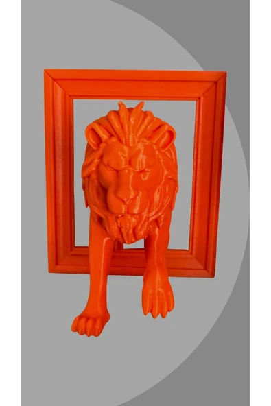 FK Filament Çerçeveden Çıkan Aslan Figürü – 15 cm Dekoratif Obje - 4