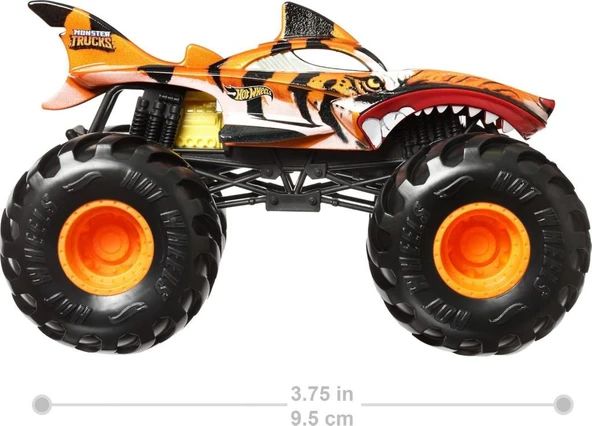 1:24 Hot Wheels Monster Trucks Araba TIGER SHARK FYJ83 JDR02 - 2