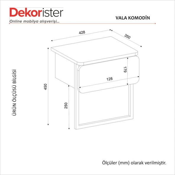 Dekorister Vala Komodin Beyaz - 8