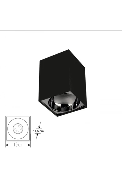 Cata Tapled Aydınlatma Ct-5420 Foça 7 Watt Ledli Siyah Platin Renk Sıva Üstü Dekoratif Spot - 1