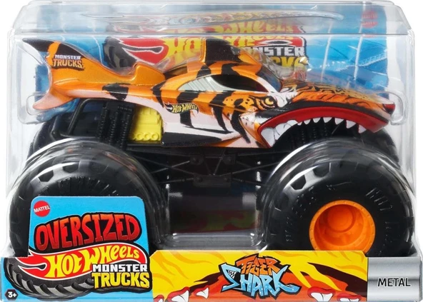 1:24 Hot Wheels Monster Trucks Araba TIGER SHARK FYJ83 JDR02 - 5