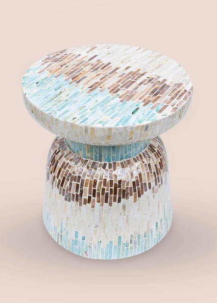 The Mia Sedef Tabure Yan Sehpa 38x40 cm TLC0103 - Resim 6