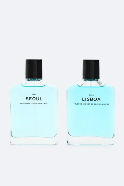 ZARA SEOUL 532-8 SINSA DONG EDT 100 ML + ZARA LISBOA COLOMBO AVENIDA DO COLEGI EDT 100 ML (3.4 FL. OZ). - Resim 3