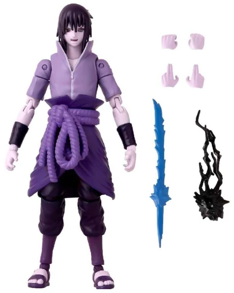 Bandai Anime Heroes Naruto Shippuden Sasuke Uchiha Aksiyon Figürü 16 cm 36962 - Resim 3