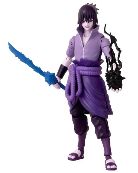 Bandai Anime Heroes Naruto Shippuden Sasuke Uchiha Aksiyon Figürü 16 cm 36962 - Resim 2