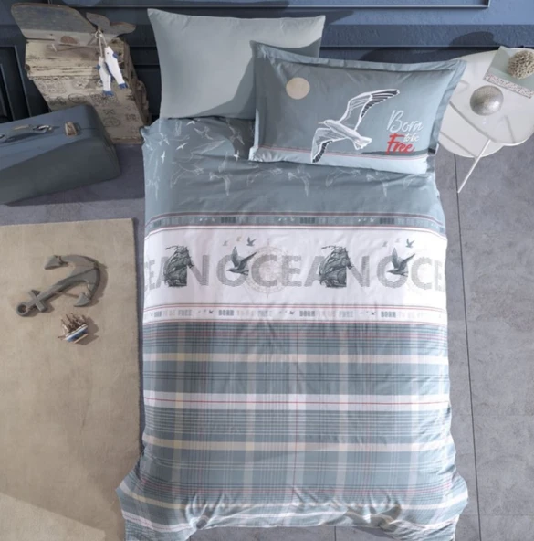 Clasy Tek Kişilik Genç Ranforce Nevresim Takımı Ocean ürün görseli