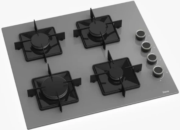 Ferre Fryart Gri Set (D082 Gri Davlumbaz -SS208 Gri Ocak- XE63CPR Fryart Gri Fırın) - Resim 3