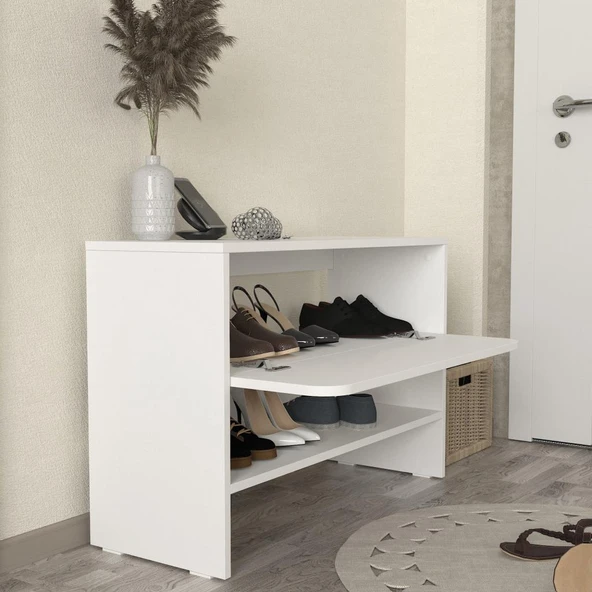Dekorister Clementine Ayakkabılık Beyaz - 5