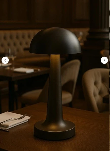 CATA CT 8428 Lizbon Siyah Kasa Antik Şarjlı Masa Lambası - 2