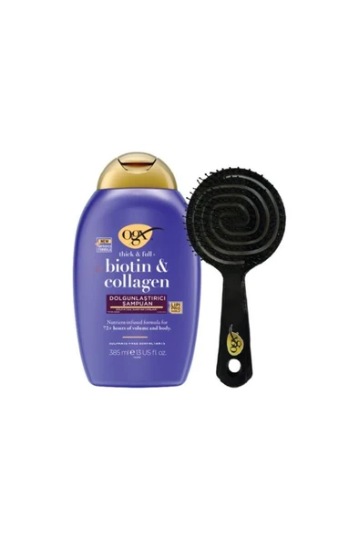 OGX Dolgunlaştırıcı Biotin & Kolajen Sülfatsız Şampuan 385 ml + OGX Tarak ürün görseli