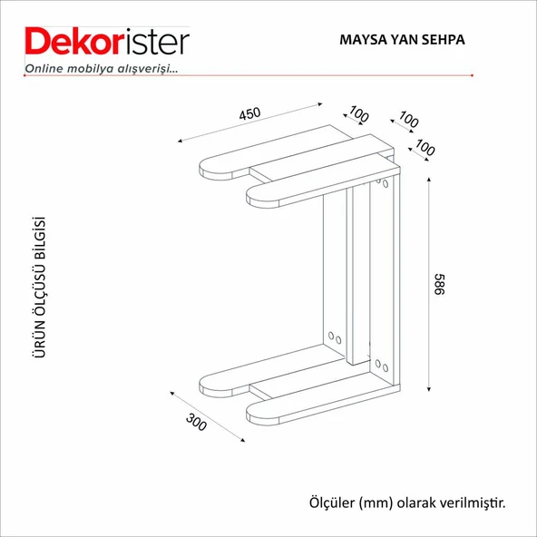 Dekorister Maysa Yan Sehpa Rota - Traverten - 8