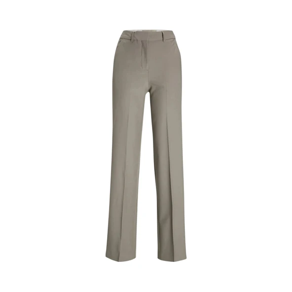 Kadın Yüksek Bel Kumaş Pantolon - Resim 9