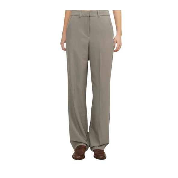 Kadın Yüksek Bel Kumaş Pantolon - Resim 8