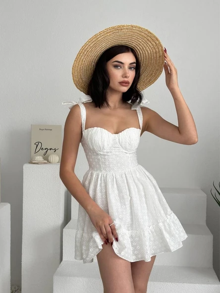 Monika Omuz Bağlamalı Elbise - Resim 3