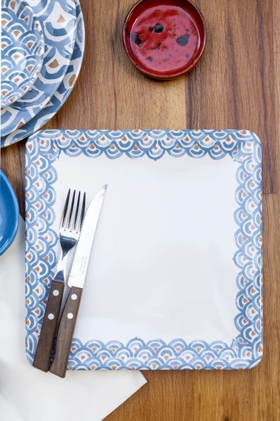 Wave Kare Servis Tabağı 25 Cm ürün görseli 1