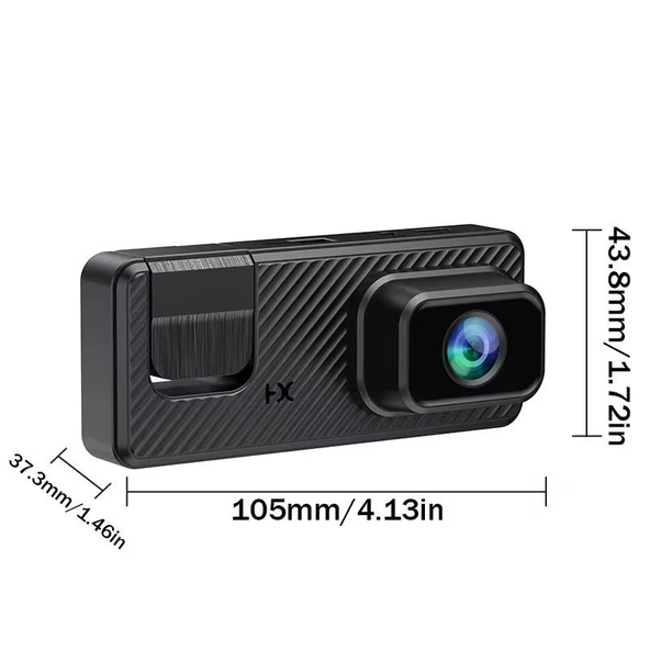 3 Kanallı WiFi Destekli Araç İçi Kamera  Ön 1080P, İç ve Arka 720P, Gece Görüşlü, Geniş Açılı, Park Monitörü - 7