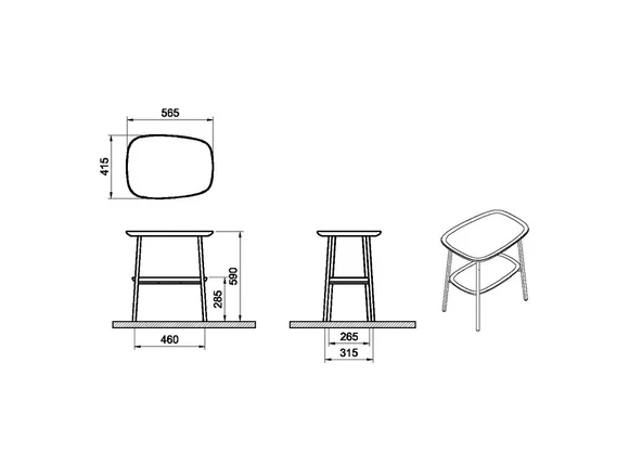 Vitra Plural Küçük Masa, Beyaz, 55 cm  64064 - 2