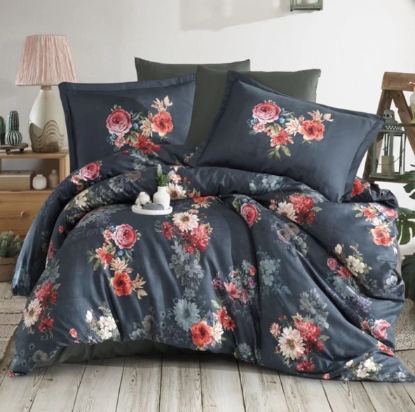 Clasy Dijital Saten Çift Kişilik Nevresim Takımı Merisa ürün görseli