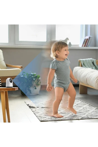 Baseus Security P1 Pro Indoor 3K Wi-Fi Güvenlik Kamerası , AI Algılama, Gece Görüşü Alexa ve Google uyumlu - 6
