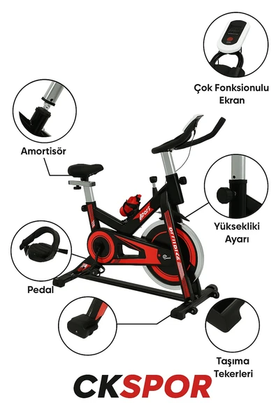 Spinning Bike Dikey Kondisyon Bisikleti – Ayarlanabilir ve Sessiz Ev Tipi Egzersiz Aleti - 2