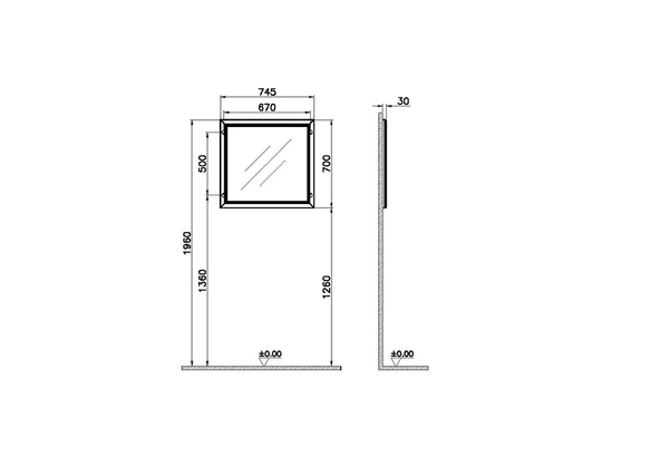 Vitra Valarte Ayna, 80 cm, Mat Fildişi 62218 - 2