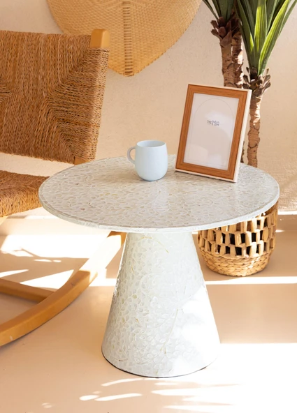 The Mia Sedef Tabure Yan Sehpa 66x50 cm TLC0116 - Resim 2