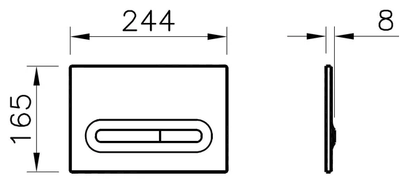 Vitra Loop T Fotoselli Kumanda Paneli, Mat Krom, 742-0885 - Resim 2